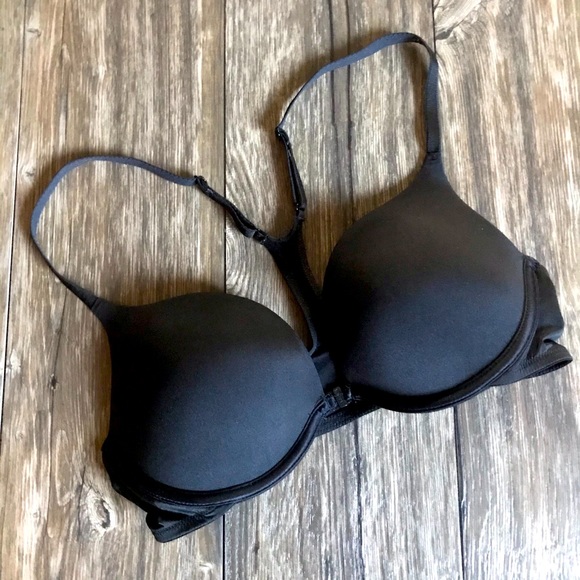 LA SENZA Black T-back Racerback Front Closure Bra